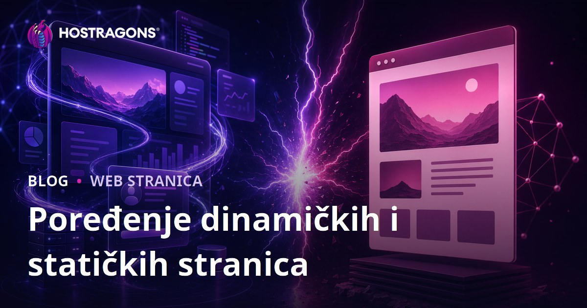 Poređenje dinamičkih i statičkih stranica
