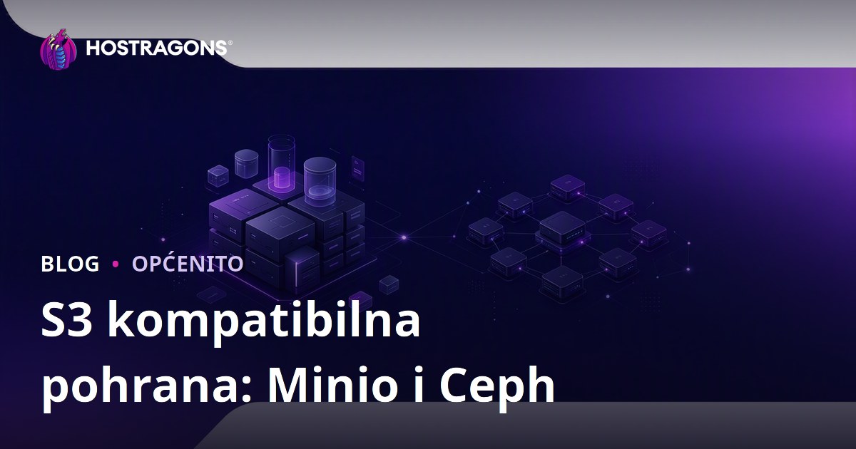 S3 kompatibilna pohrana: Minio i Ceph