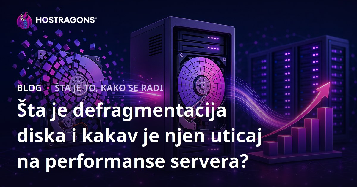 Šta je defragmentacija diska i kakav je njen uticaj na performanse servera?