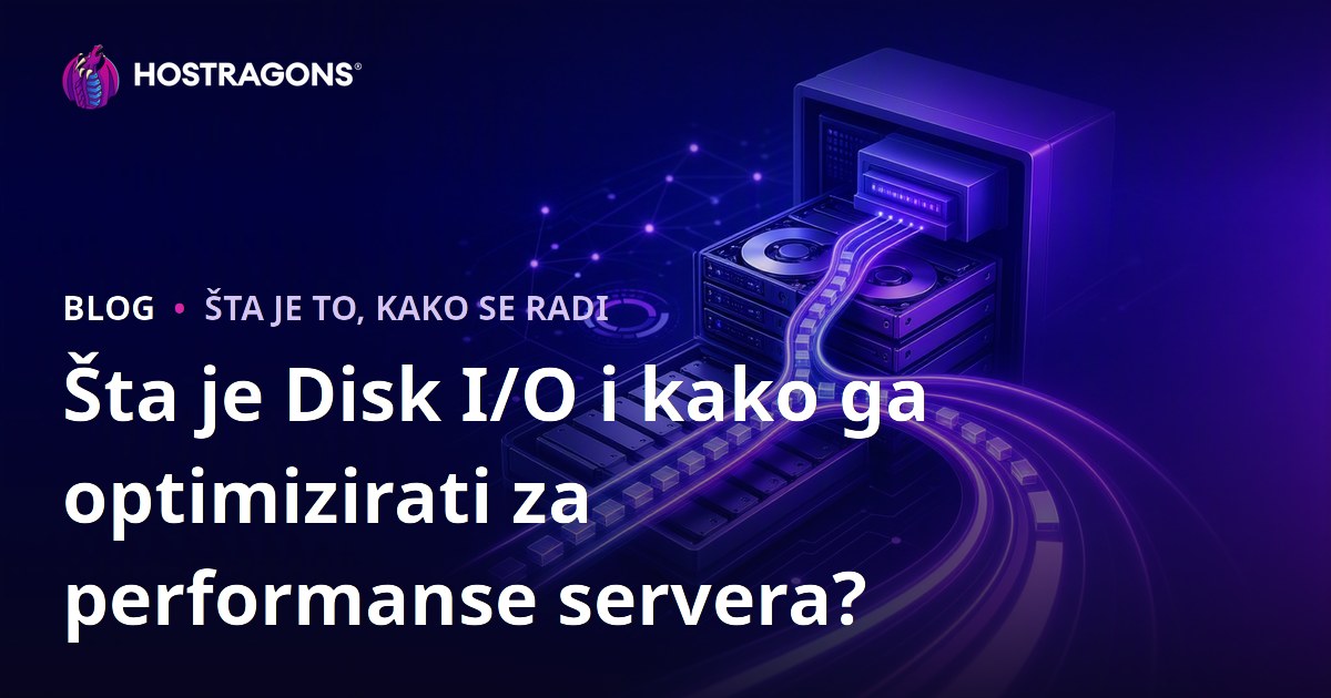 Šta je Disk I/O i kako ga optimizirati za performanse servera?