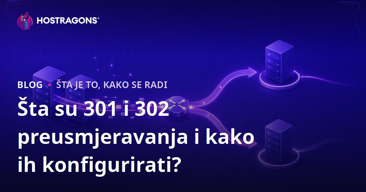 Šta su 301 i 302 preusmjeravanja i kako ih konfigurirati?
