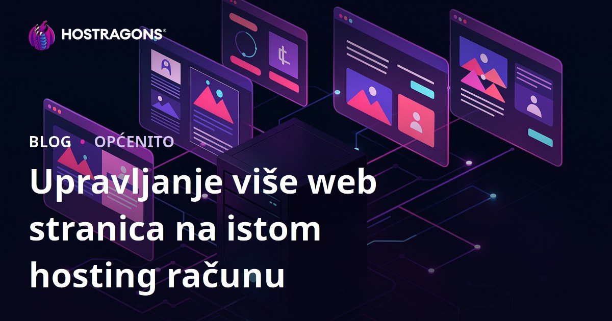 Upravljanje više web stranica na istom hosting računu