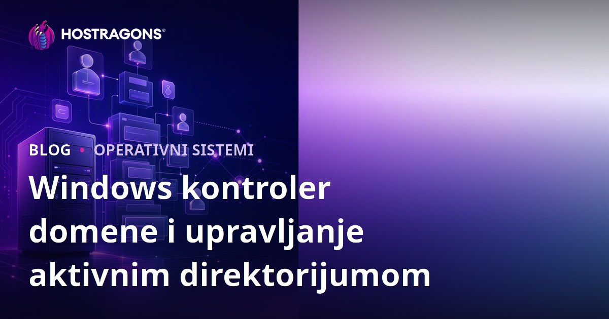 Windows kontroler domene i upravljanje aktivnim direktorijumom