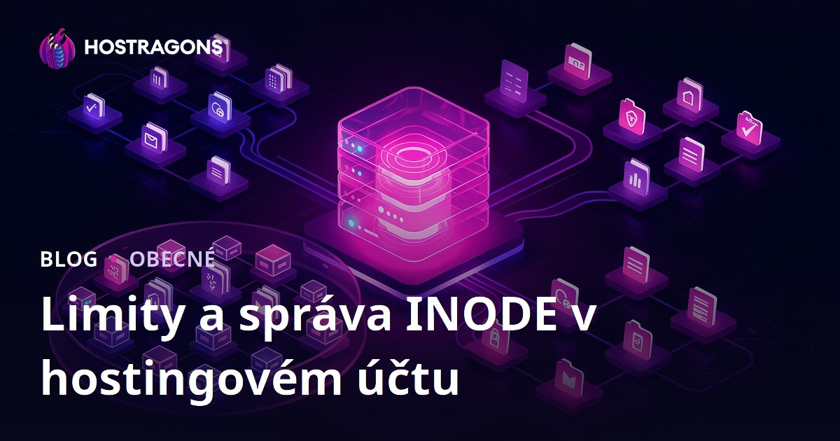 Limity a správa INODE v hostingovém účtu