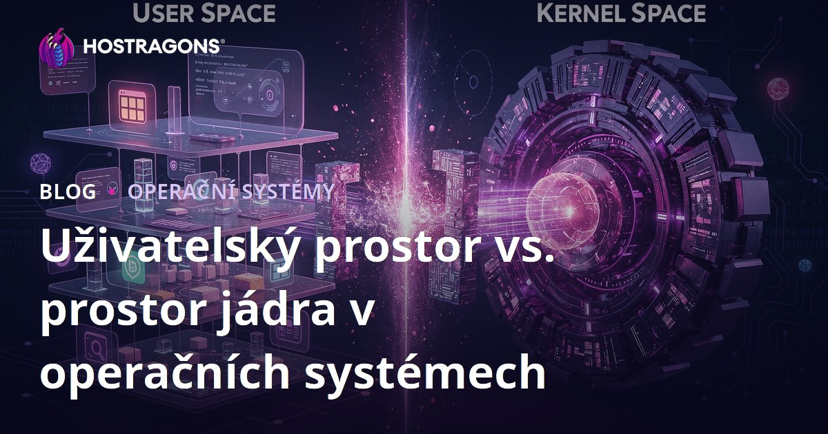Uživatelský prostor vs. prostor jádra v operačních systémech