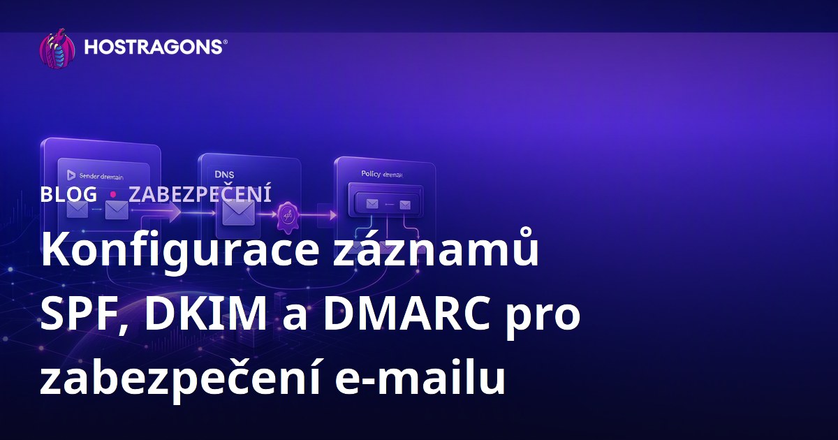 Konfigurace záznamů SPF, DKIM a DMARC pro zabezpečení e-mailu