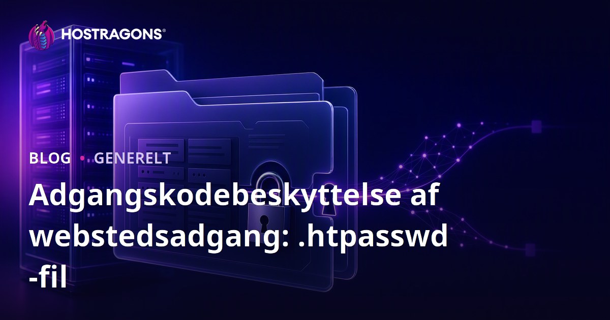 Adgangskodebeskyttelse af webstedsadgang: .htpasswd-fil