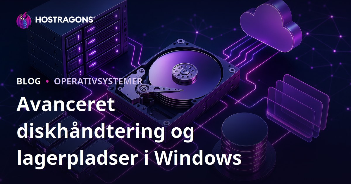 Avanceret diskhåndtering og lagerpladser i Windows