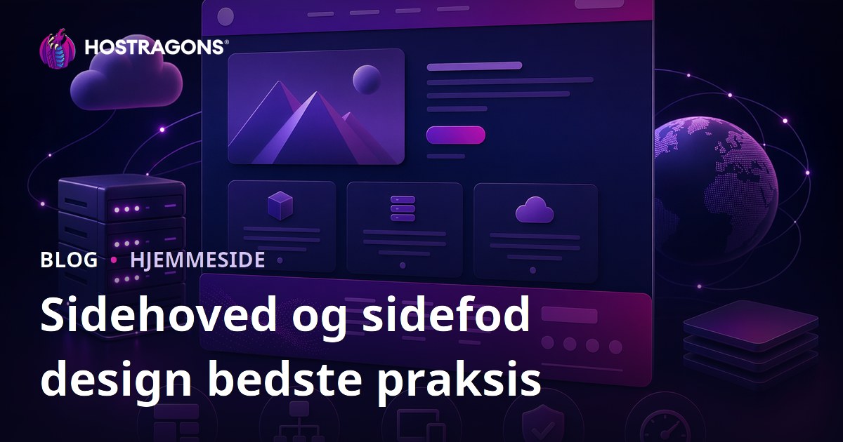 Sidehoved og sidefod design bedste praksis