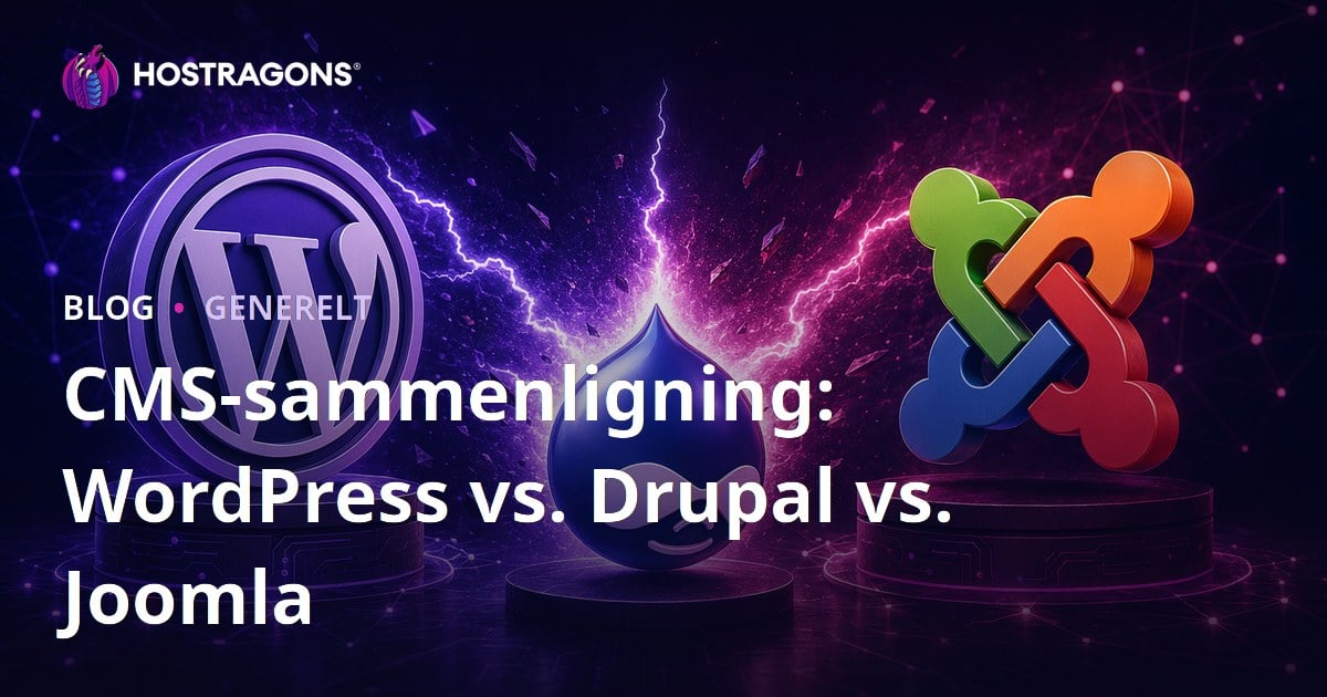CMS-sammenligning: WordPress vs. Drupal vs. Joomla