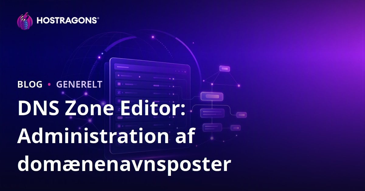 DNS Zone Editor: Administration af domænenavnsposter