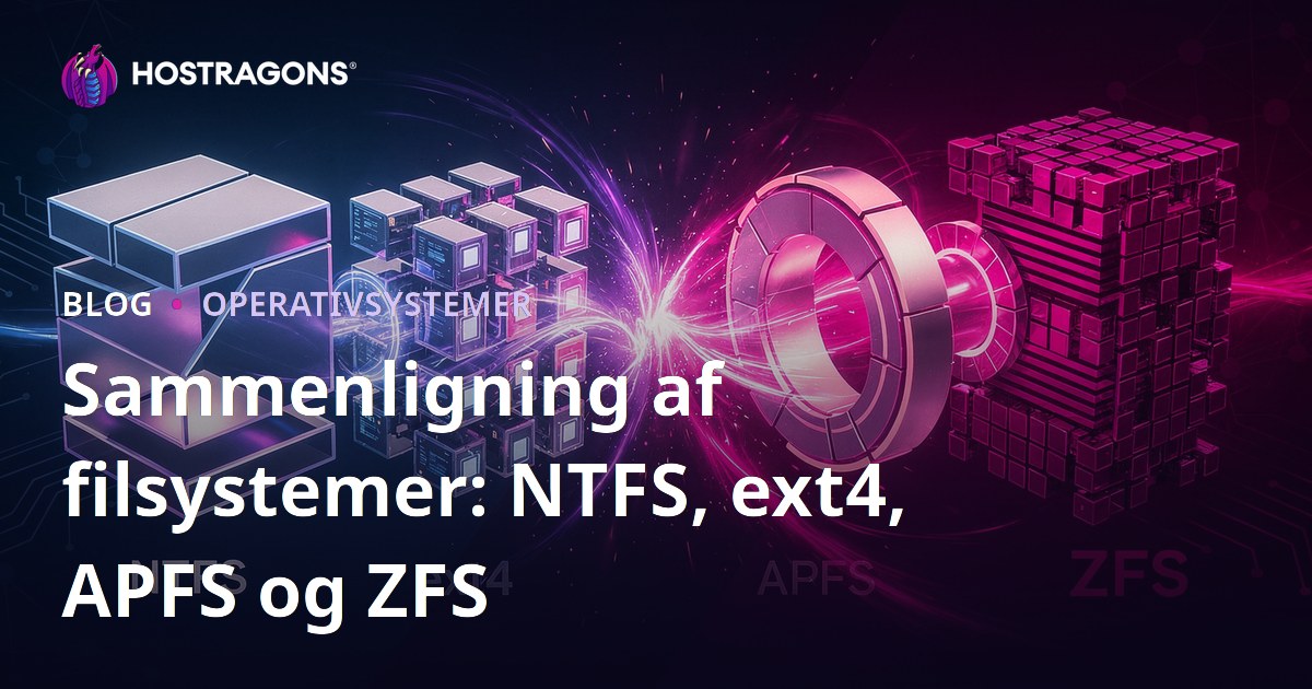 Sammenligning af filsystemer: NTFS, ext4, APFS og ZFS