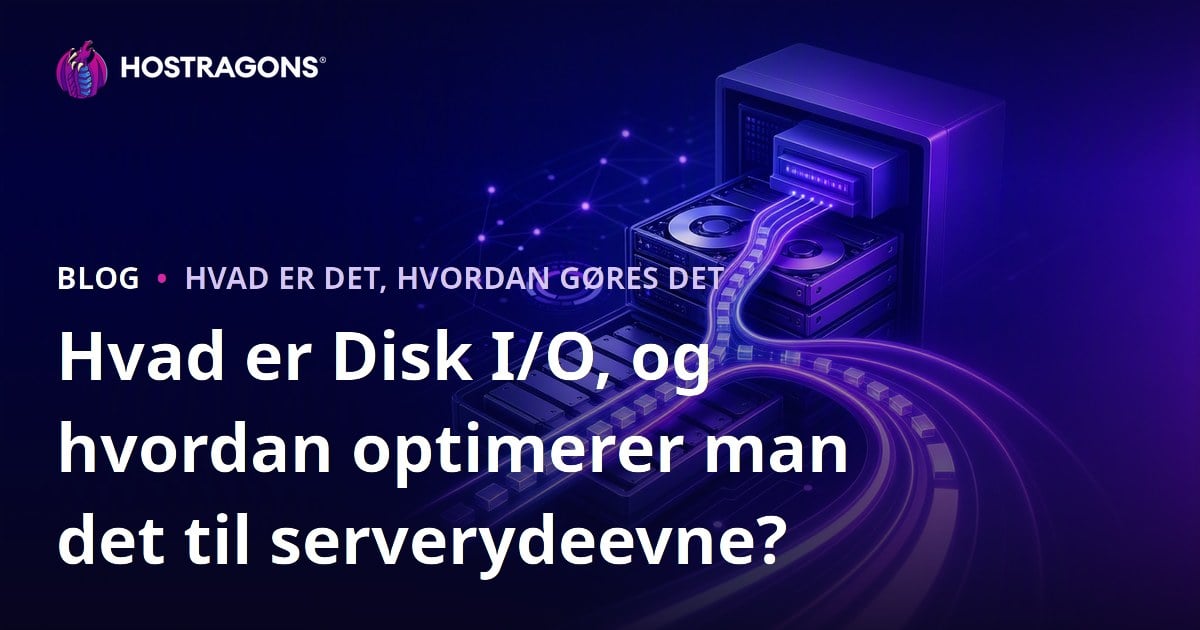 Hvad er Disk I/O, og hvordan optimerer man det til serverydeevne?