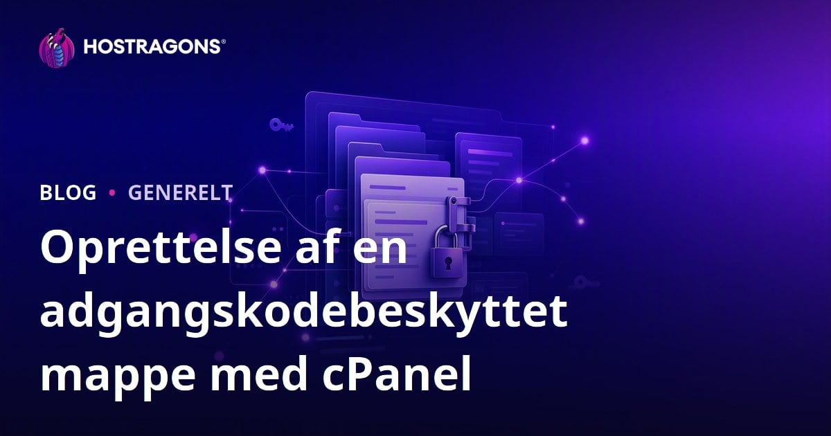 Oprettelse af en adgangskodebeskyttet mappe med cPanel