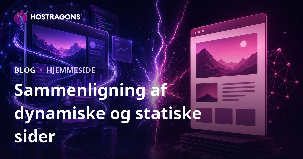 Sammenligning af dynamiske og statiske sider