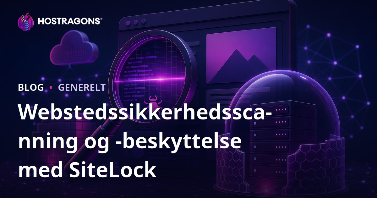 Websitesikkerhedsscanning og beskyttelse med SiteLock