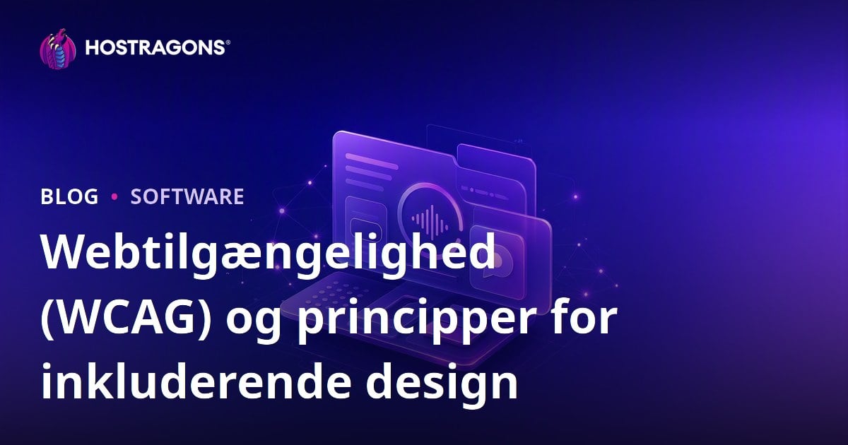 Webtilgængelighed (WCAG) og principper for inkluderende design