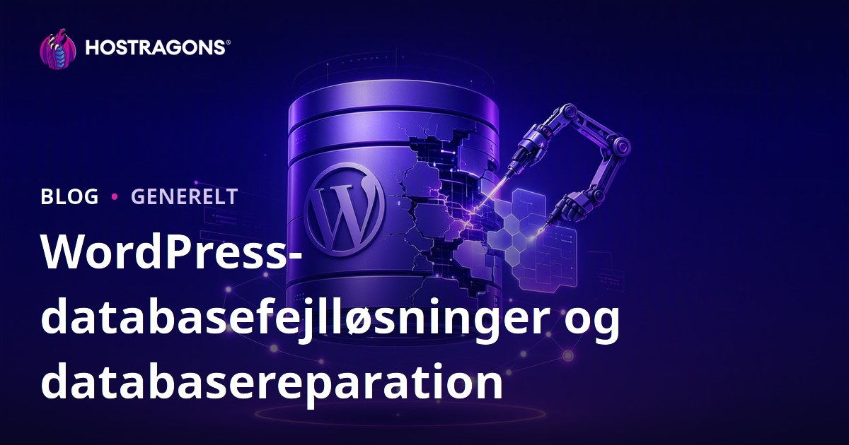 WordPress-databasefejlløsninger og databasereparation