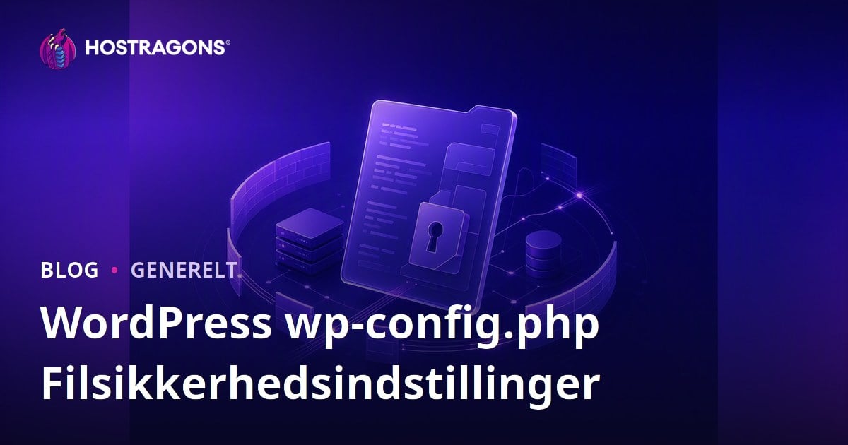 WordPress wp-config.php Filsikkerhedsindstillinger