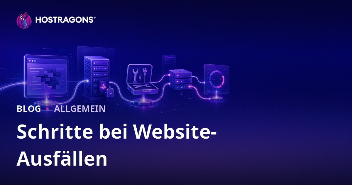 Schritte bei Website-Ausfällen