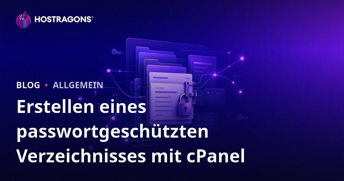 Erstellen eines passwortgeschützten Verzeichnisses mit cPanel