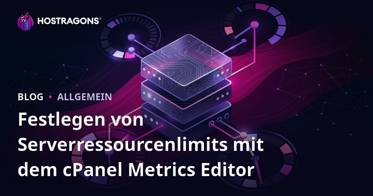 Festlegen von Serverressourcenlimits mit dem cPanel Metrics Editor