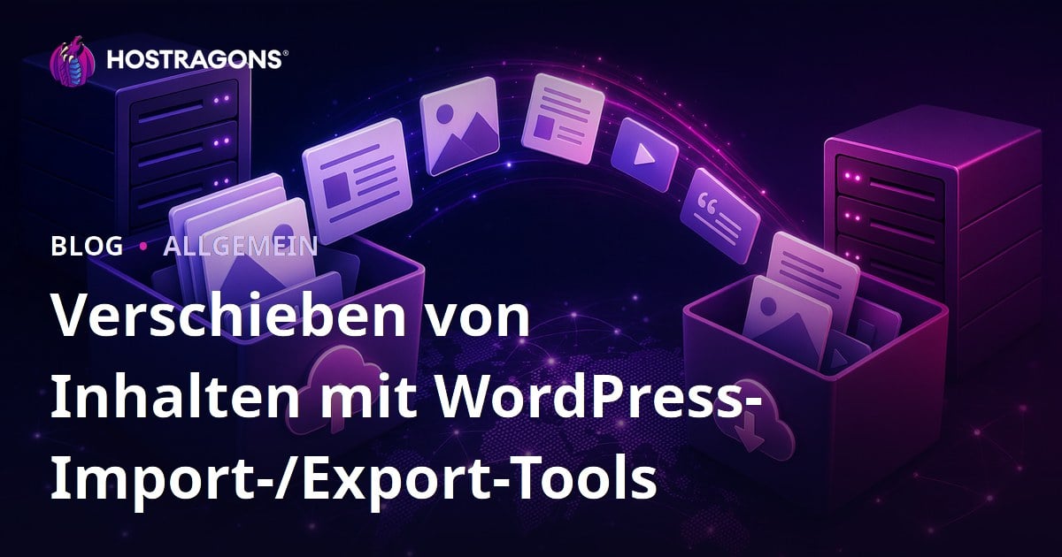 Verschieben von Inhalten mit WordPress-Import-/Export-Tools