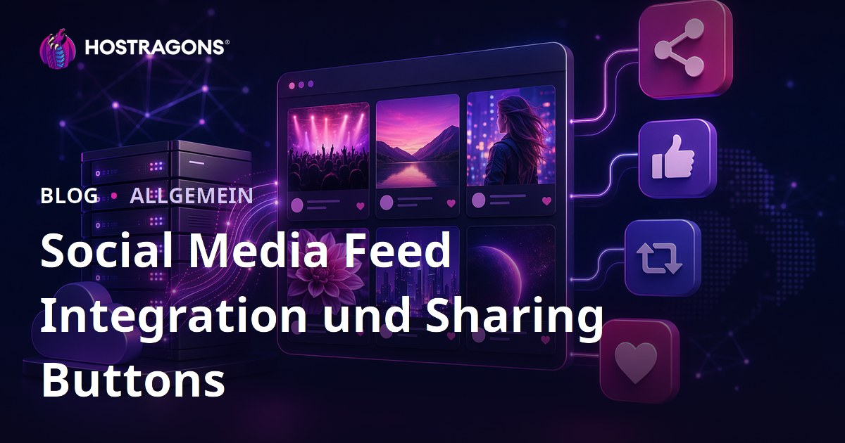 Social Media Feed Integration und Sharing Buttons