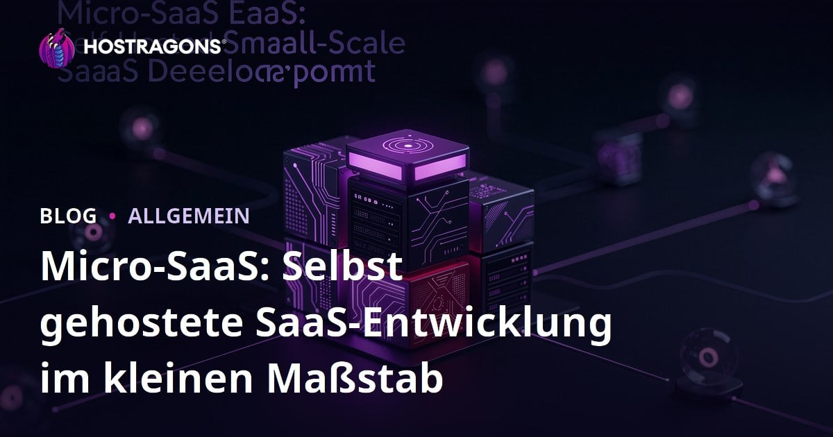 Micro-SaaS: Selbst gehostete SaaS-Entwicklung im kleinen Maßstab