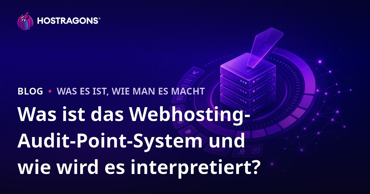 Was ist das Webhosting-Audit-Point-System und wie wird es interpretiert?