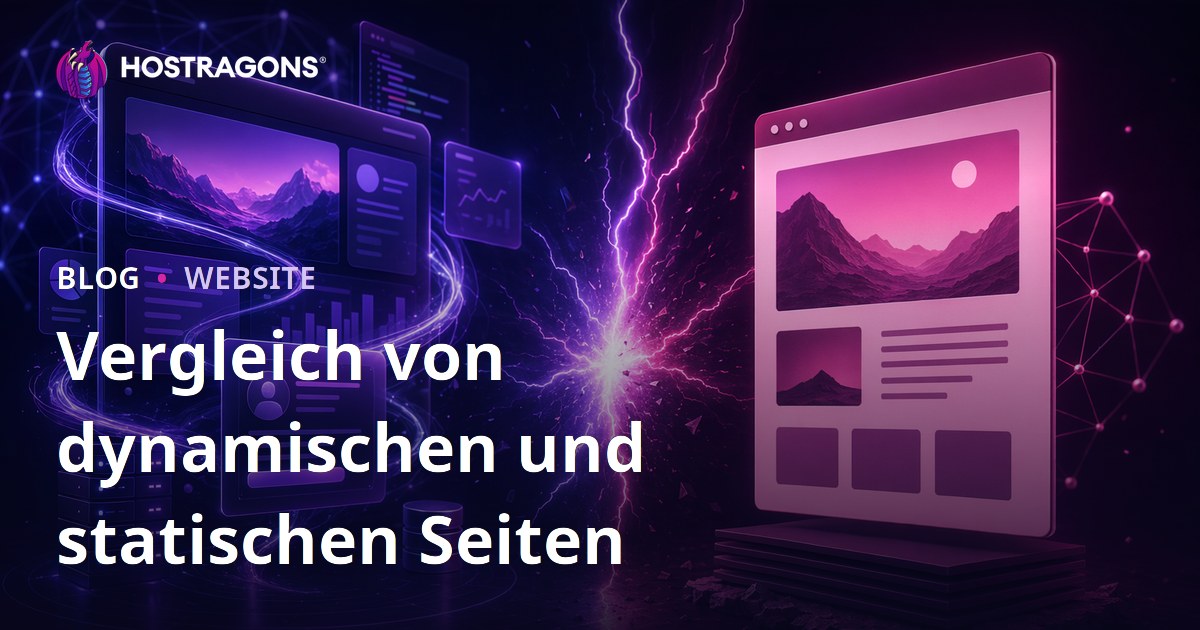 Vergleich von dynamischen und statischen Seiten