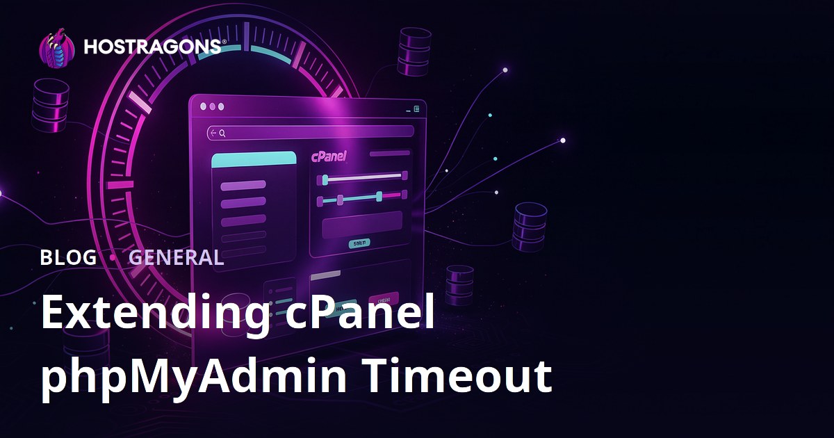 Extending cPanel phpMyAdmin Timeout