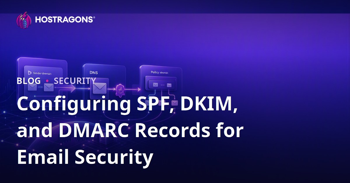 Configuring SPF, DKIM, and DMARC Records for Email Security
