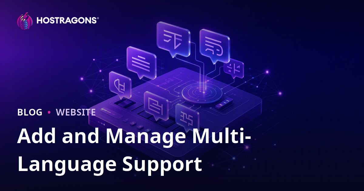 Add and Manage Multi-Language Support
