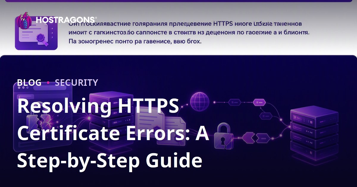 Resolving HTTPS Certificate Errors: A Step-by-Step Guide