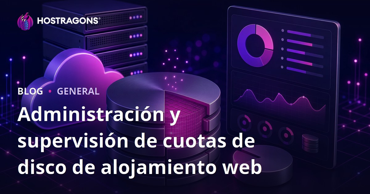 Administración y supervisión de cuotas de disco de alojamiento web