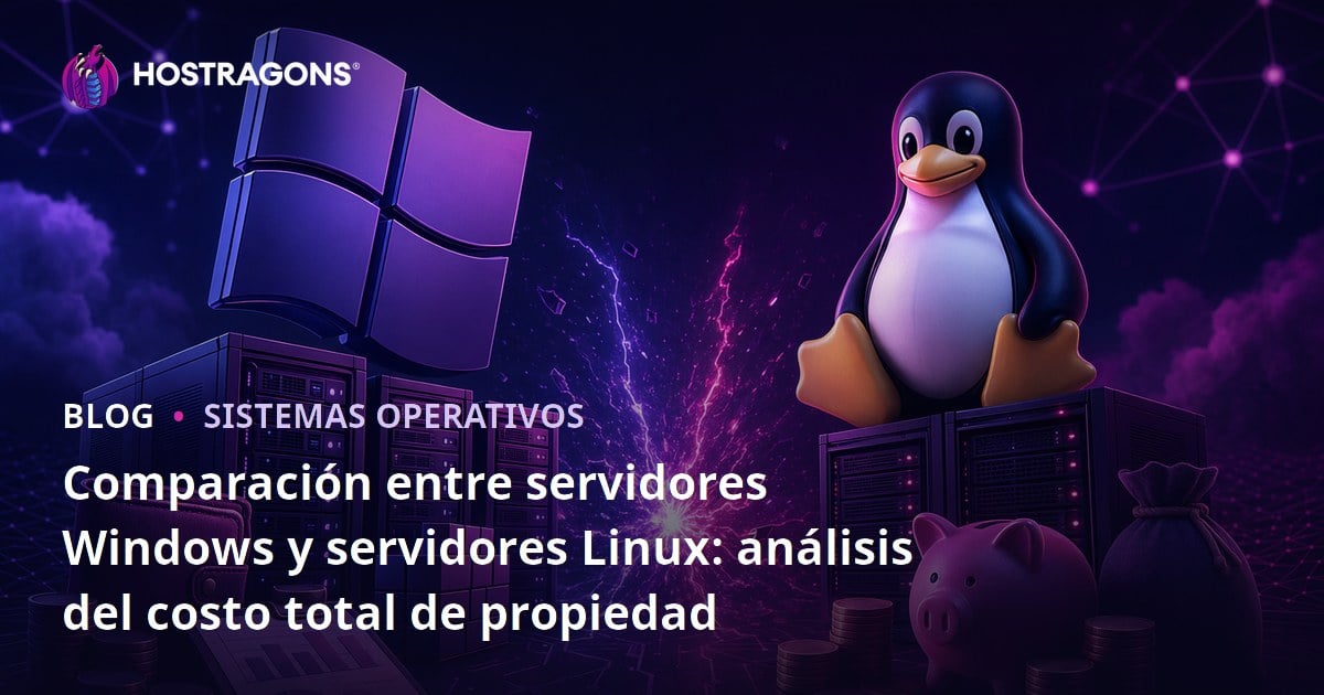Comparación entre servidores Windows y servidores Linux: análisis del costo total de propiedad