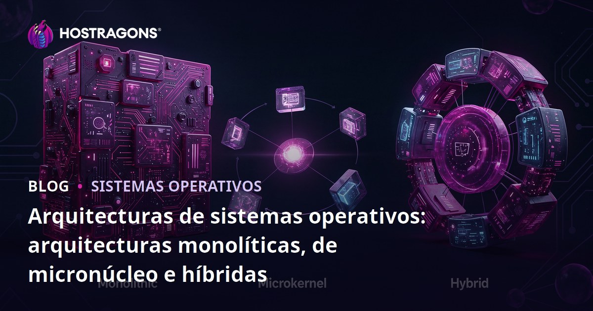 Arquitecturas de sistemas operativos: arquitecturas monolíticas, de micronúcleo e híbridas