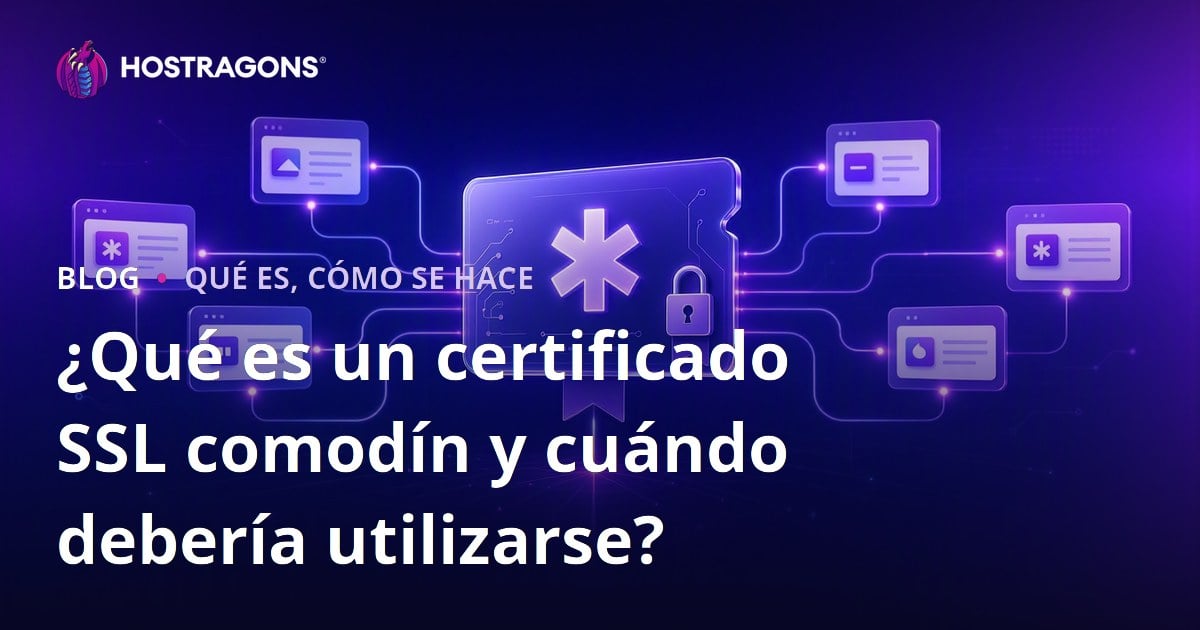 ¿Qué es un certificado SSL comodín y cuándo debería utilizarse?