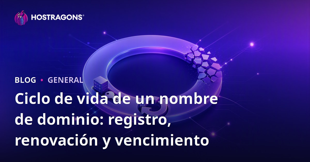 Ciclo de vida de un nombre de dominio: registro, renovación y vencimiento