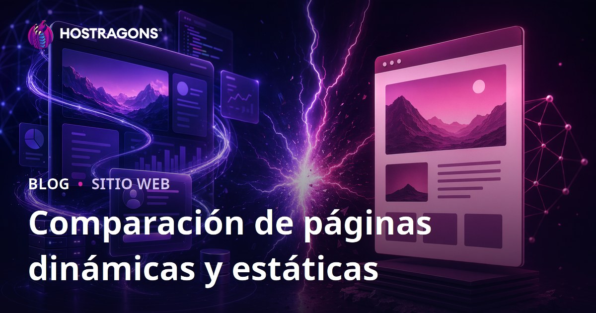Comparación de páginas dinámicas y estáticas