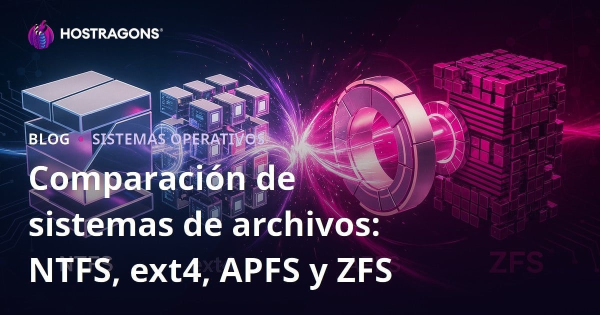 Comparación de sistemas de archivos: NTFS, ext4, APFS y ZFS