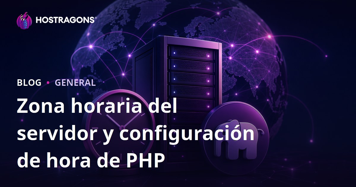 Zona horaria del servidor y configuración de hora de PHP