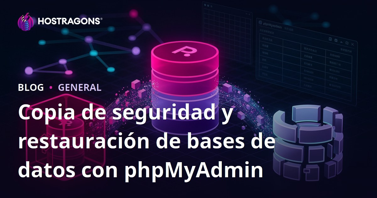 Copia de seguridad y restauración de bases de datos con phpMyAdmin