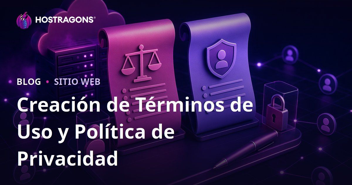 Creación de Términos de Uso y Política de Privacidad