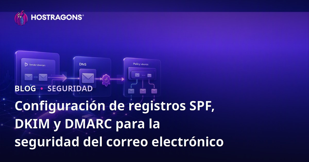 Configuración de registros SPF, DKIM y DMARC para la seguridad del correo electrónico