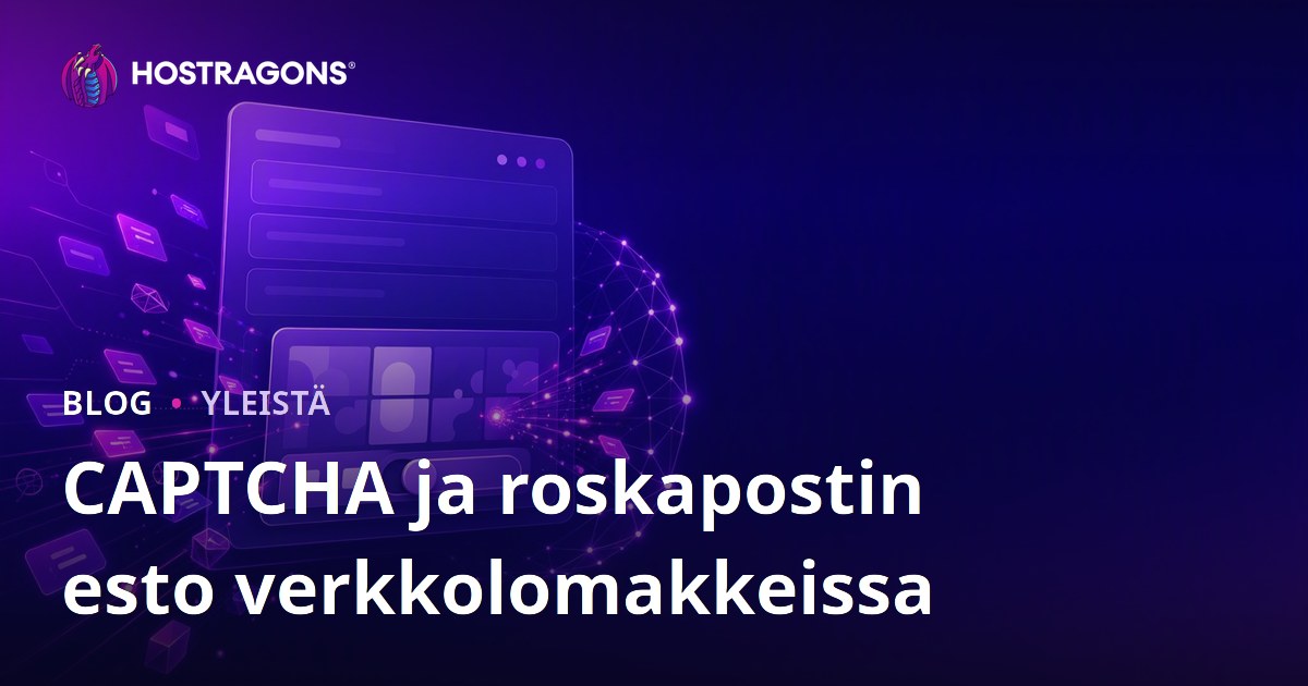 CAPTCHA ja roskapostin esto verkkolomakkeissa