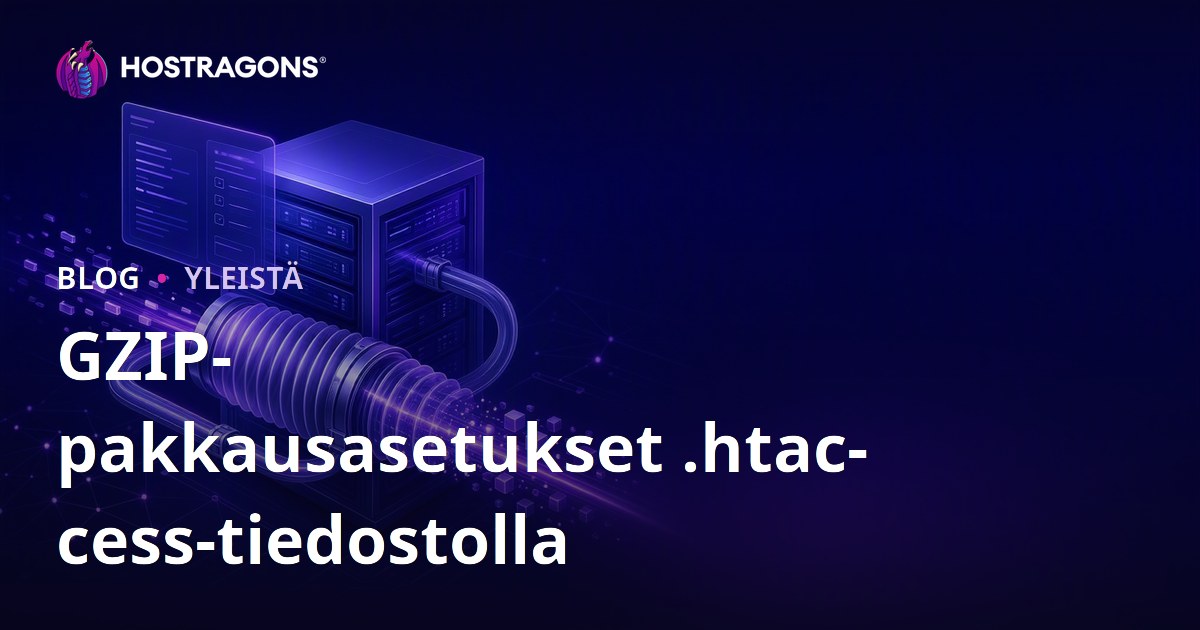 GZIP-pakkausasetukset .htaccess-tiedostolla