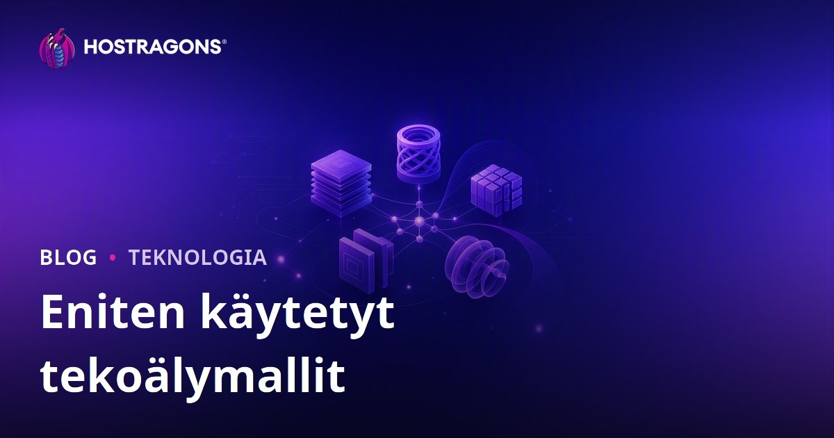 Eniten käytetyt tekoälymallit