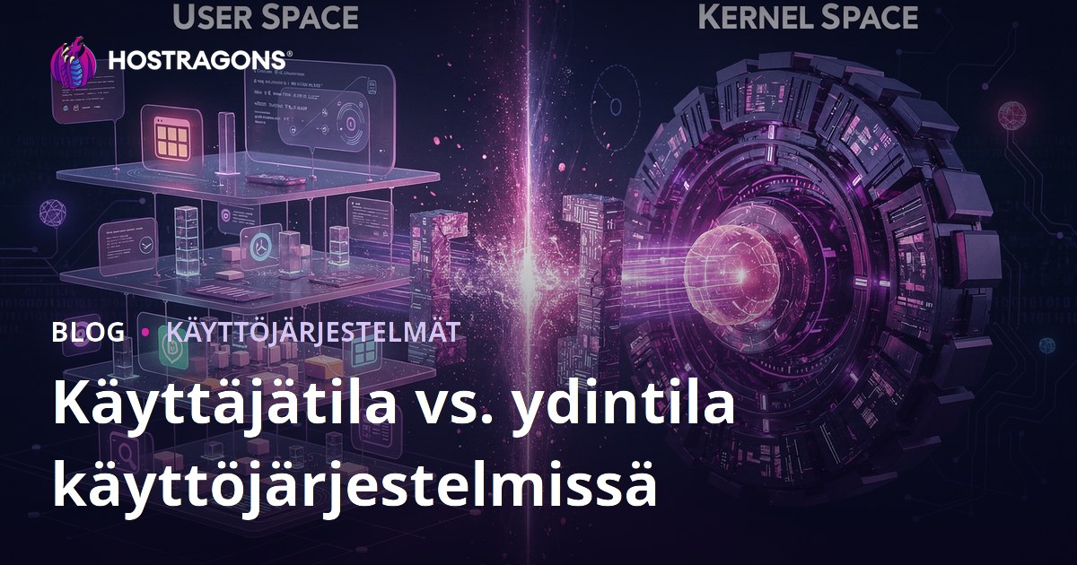 Käyttäjätila vs. ydintila käyttöjärjestelmissä